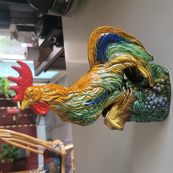 Other - Vintage Majolica Rooster Statue